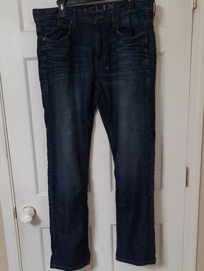 Helix Straight Fit Dark Blue Washed Jeans